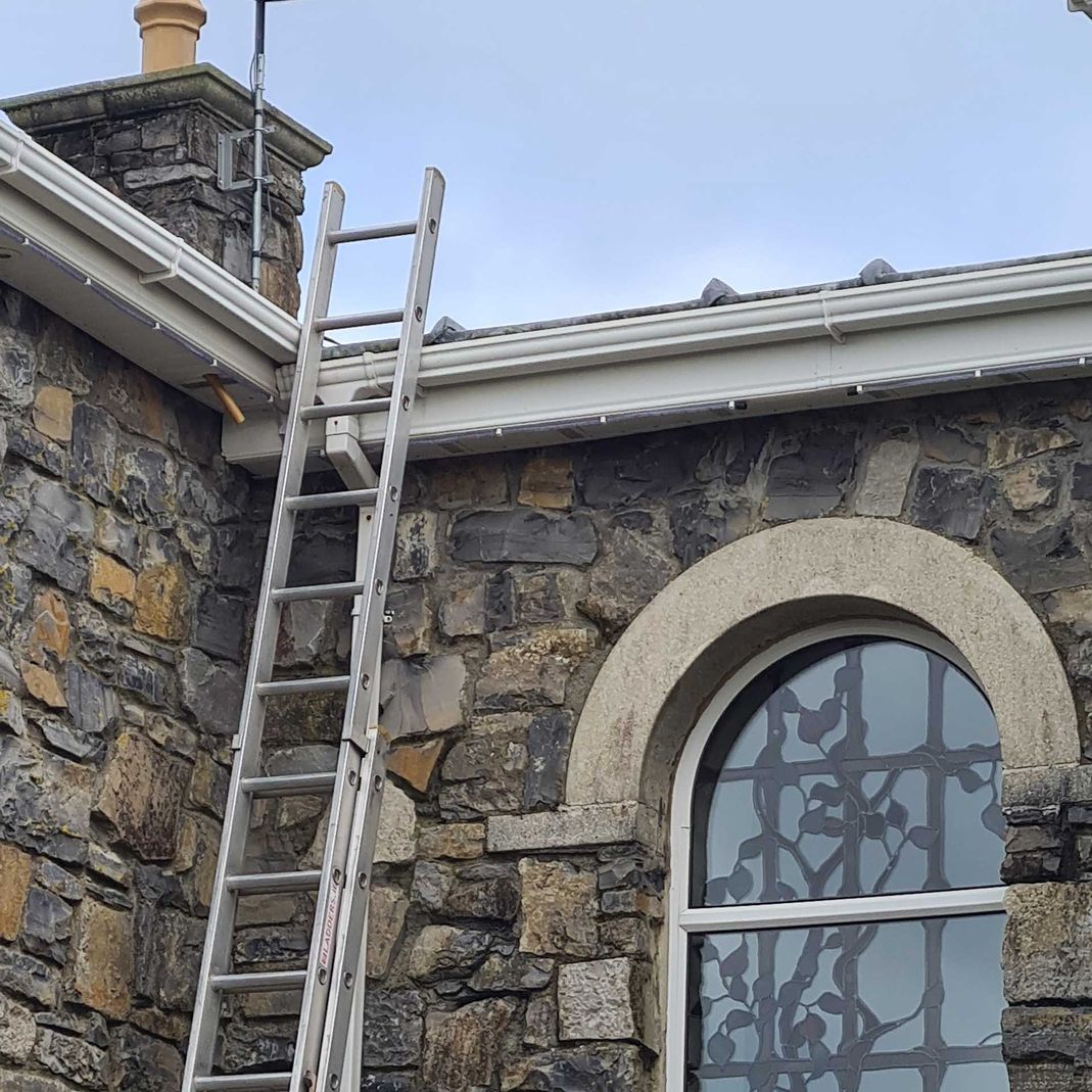 starlink antenna installed on a church in Dublin