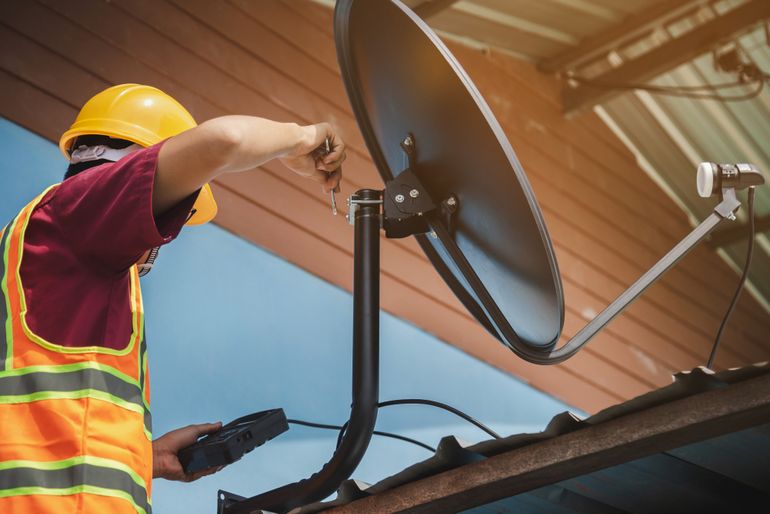 Sky Satellite being repaired in Meath